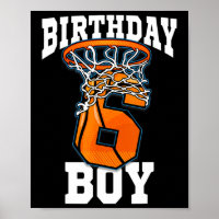 6. Geburtstag Basketball Boy 6 Jahr alter Basketba