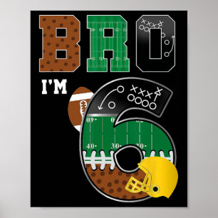 6. Geburtstag Boy Bro Ich bin 6 Jahre alt Jungs Ki Poster