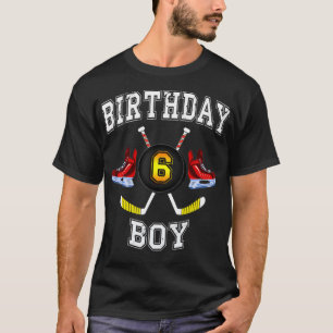 6. Geburtstag BoyIce Hockey 6-jähriges Kind T-Shirt