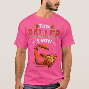 6. Geburtstag Boys Basketball Spieler gibt 6 Jahre T-Shirt