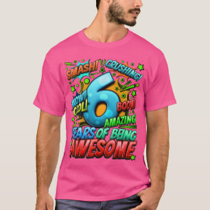 6. Geburtstag Comic-Stil Toll seit 2017 6 Jahre T-Shirt