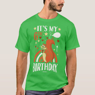 6. Geburtstag Eichhörnchen T-Shirt