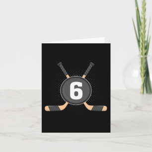 6. Geburtstag Eishockey 6 Jahre alt Thema Birthda Karte
