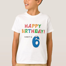6. Geburtstag Farbenfrohe Alphabete mit Namen Kind T-Shirt