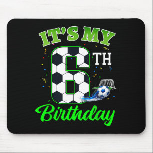 6. Geburtstag Fußball Junge Mädchen Kinder Fußball Mousepad