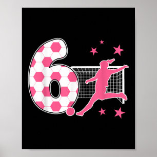 6. Geburtstag Fußballfan 6. Fußball-Thema Poster