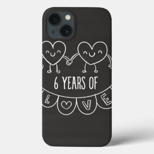 6. Geburtstag Geschenk Chalk Herzen Case-Mate iPhone Hülle