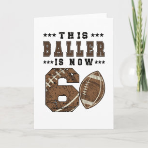 6. Geburtstag Geschenk Fußball Spieler 6 Jahre alt Karte