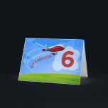 6. Geburtstag, Grandson, Red Airplane Karte<br><div class="desc">Zoomen Sie zum Geburtstag für Ihren Enkel an seinem 6. Geburtstag ein! Er wird diese besondere Karte,  die Enkel auf der Vorderseite sagt,  Liebe geben.</div>