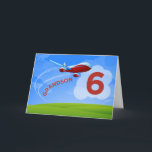 6. Geburtstag, Grandson, Red Airplane Karte<br><div class="desc">Zoomen Sie zum Geburtstag für Ihren Enkel an seinem 6. Geburtstag ein! Er wird diese besondere Karte,  die Enkel auf der Vorderseite sagt,  Liebe geben.</div>