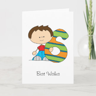 6. Geburtstag - Grußkarte - Junge Karte