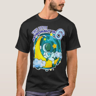 6. Geburtstag Junge 6 Jahre alter Astronautenraum T-Shirt