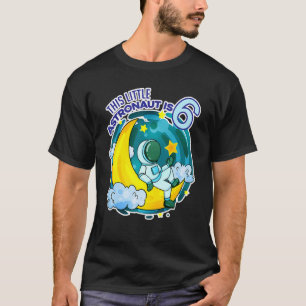 6. Geburtstag Junge 6 Jahre alter Astronautenraum T-Shirt