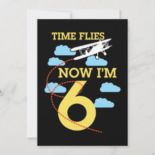 6. Geburtstag Jungen Flugzeug 6 Jahre alter Geburt Einladung