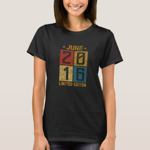 6. Geburtstag Juni 2016 Geboren im Jahr 2016 6 Jah T-Shirt