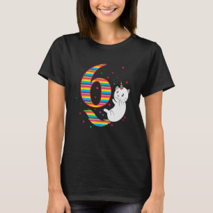 6. Geburtstag Katze Einhorn sechster Geburtstag T-Shirt