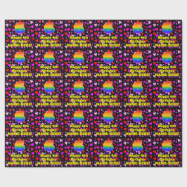 6. Geburtstag: Liebesherz-Muster, Regenbogen # 6 Geschenkpapier