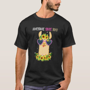 6. Geburtstag Llama Phantastisch seit 2017 6 Jahre T-Shirt