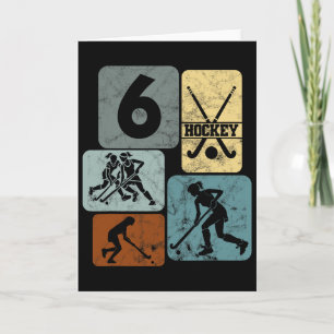 6. Geburtstag Mädchen Feldhockey 6 Jahre Hockey Karte