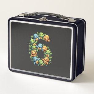 6. Geburtstag Meeresschildkröte Landschildkröte Th Metall Brotdose