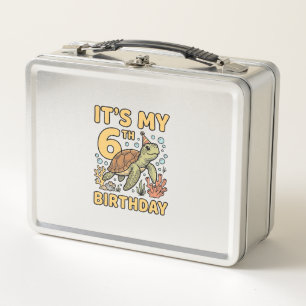 6. Geburtstag Meeresschildkröte Vintage Gravur Des Metall Brotdose