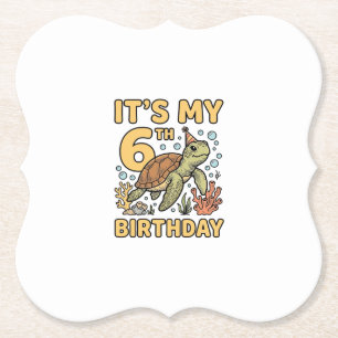 6. Geburtstag Meeresschildkröte Vintage Gravur Des Untersetzer