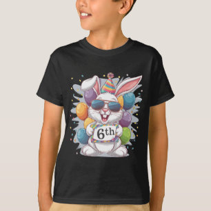 6. Geburtstag mit niedlichem Hasen T-Shirt