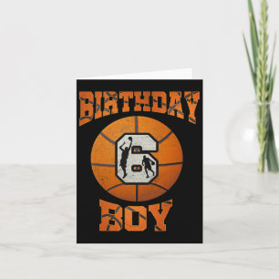 6. Geburtstag Outfit Boy Bysketbyll 6 Jahre alt Karte