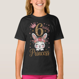 6. Geburtstag Prinzessin Häschen T-Shirt
