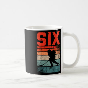 6. Geburtstag Retro Eishockey 6 Jahre alter Junge Kaffeetasse
