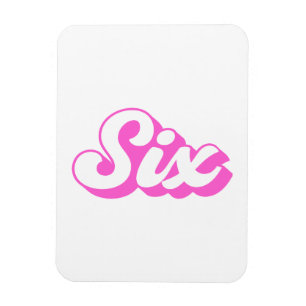 6. Geburtstag Retro Mädchen Magnet