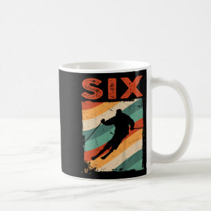 6. Geburtstag Retro Skifahren 6 Jahre Jungen Mädch Kaffeetasse