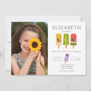 6. Geburtstag Sommer Popsiruce Eis Party Einladung