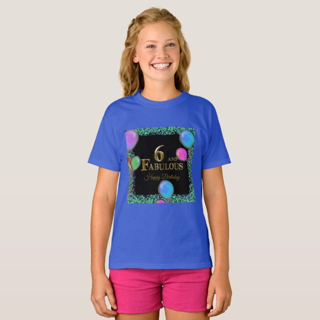 6. Geburtstag  T-Shirt (Vorne ganz)