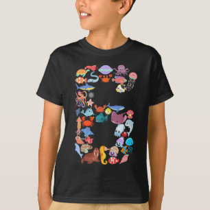 6. Geburtstag Thema Meerestiere 6 Jahre alt T-Shirt