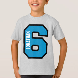 6. Geburtstags-Junge trägt Zahl fünf Jahre A03A T-Shirt