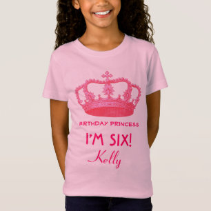 6. Geburtstags-Name-Kronen-Geschenk-Idee V21 T-Shirt