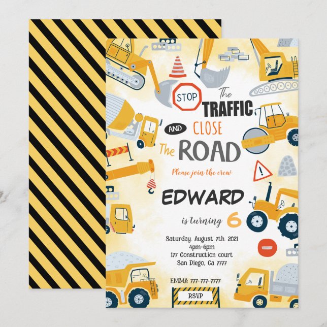 6. Geburtstagsaufenthalt Einladung (Vorne/Hinten)