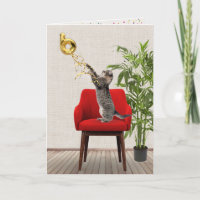 6. Geburtstagsballon mit Tabby Cat