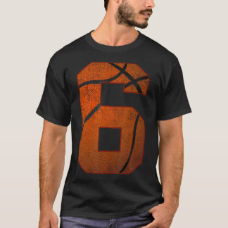 6. Geburtstagsfeier Sechs 6 Jahre alter Basketball T-Shirt
