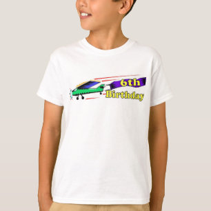 6. Geburtstagsflugzeug des Jungen T-Shirt
