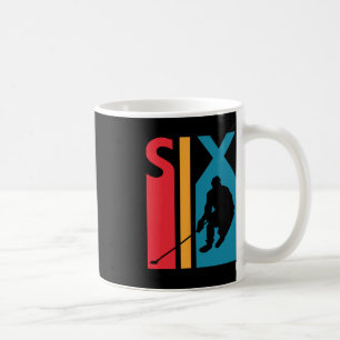 6. Geburtstagsgeschenk Sechs Vintage-Hockey-Geburt Kaffeetasse