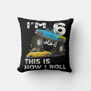 6. Geburtstagsgeschenke ich bin 6 So Roll Monste Kissen