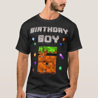 6. Geburtstagsjunge 6 Video Gamer Pixel Nummer sec T-Shirt
