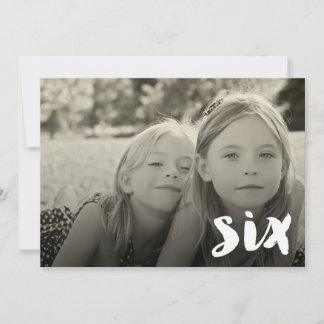 6. Geburtstagskameraden Nummer sechs Foto Overlay Einladung