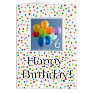 6. Geburtstagskarte: Luftballons
