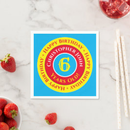 6. Geburtstagsparty Paper Napkins Serviette