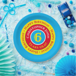 6. Geburtstagsparty-Teller Pappteller