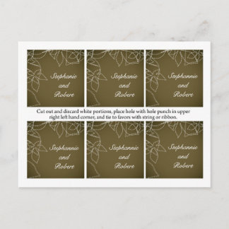 6 Gefälligkeitstriche Moderner Herbst Herbst Braun Postkarte