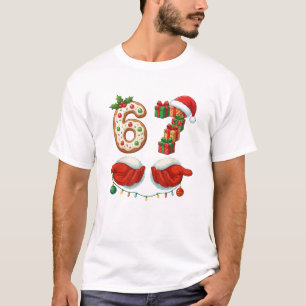 “6 Geschenke & Santa Hände” Cookie für Brüder  T-Shirt